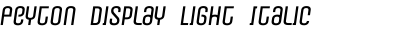Peyton Display Light Italic